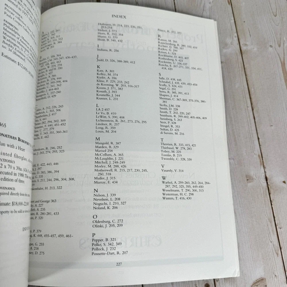 Christie's Contemporary Art Auction Catalog Part II 1997 Warhol Basquiat
